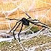 F FiGoal Halloween Giant 23 FT Triangular Mega Spider Web with 3 FT Huge Black Hairy Spider and Super Stretch Cobwebs Halloween Indoor and Outdoor Decorations