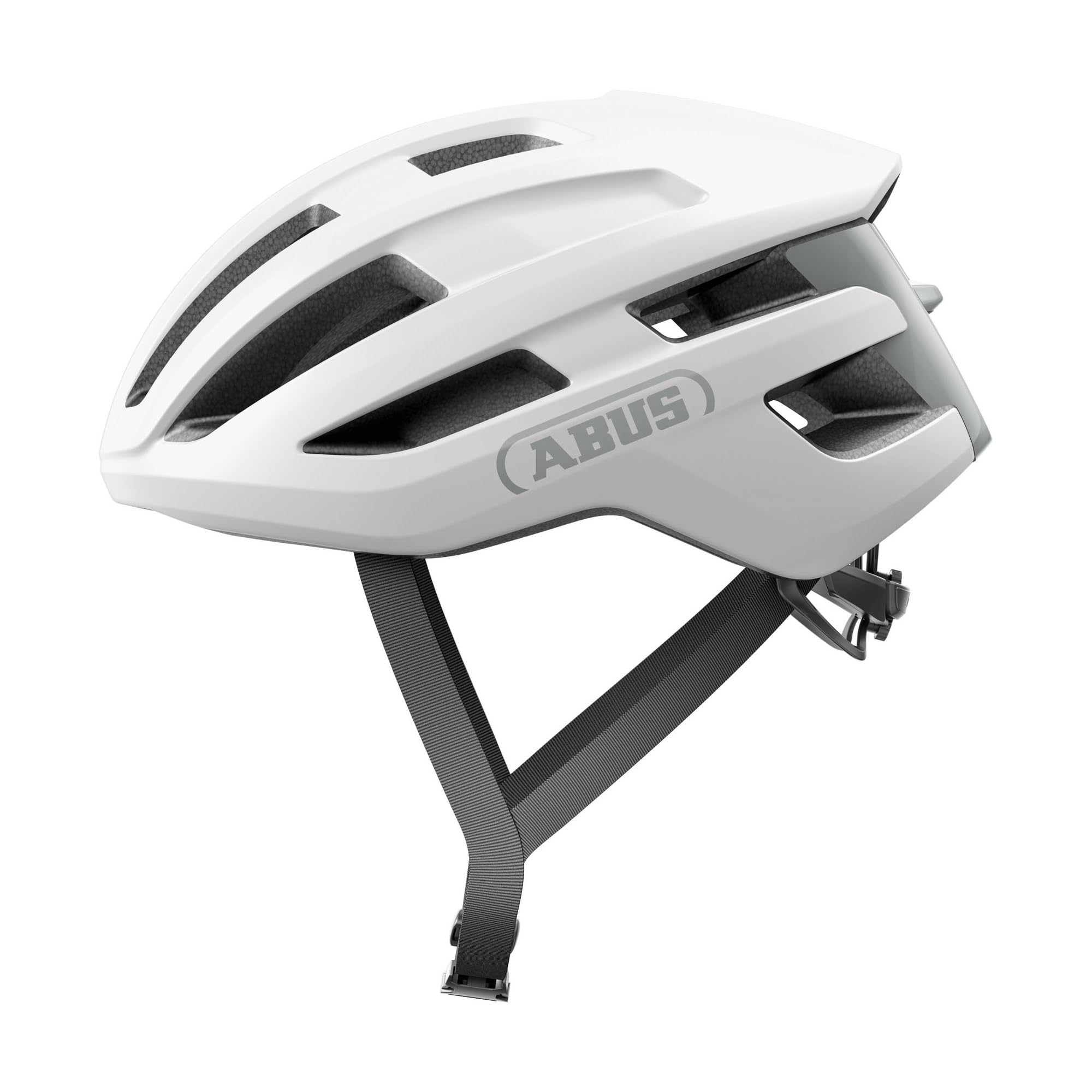 ABUS PowerDome road bike helmet - lightweight bike helmet with clever ventilation system and aerodynamic profile - Made in Italy - for men and women - white, size S