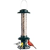 Squirrel Buster Evolution Truly Squirrel-Proof Bird Feeder, Double Cardinal Ring, 1.9-Pound Seed Capacity, Green