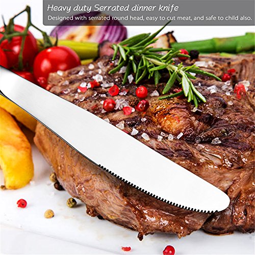 Silverware Set 6 Piece Cutlery Set Serve for 2, Healthy Flatware Set