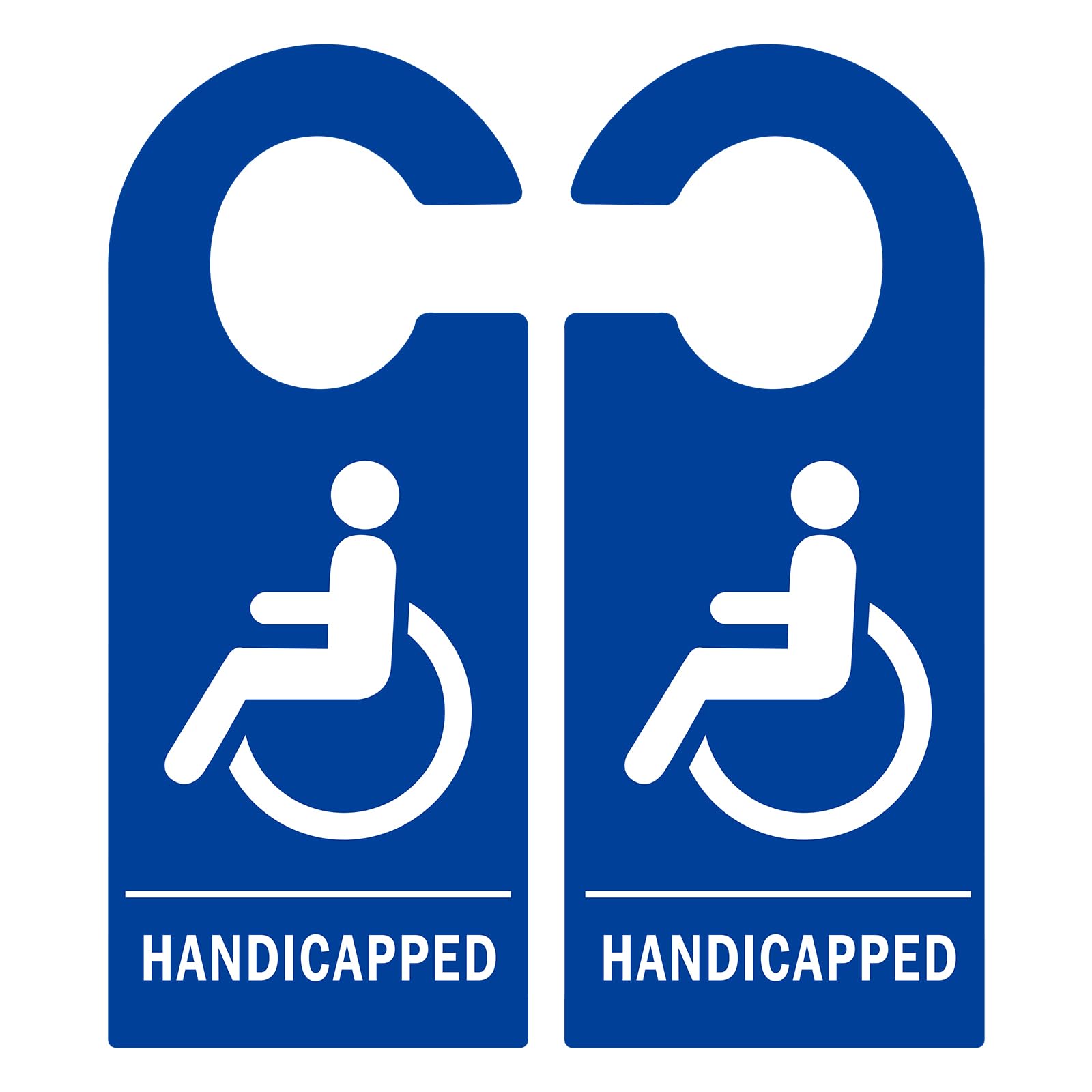 Photo 1 of 2 Pack- Handicap Parking Sign Hanger, 3.5 x 8.5 Inch PVC Handicap Sign for Vehicle or Door, Handicapped Parking Permit Safety Placard Hanger For Door Car Mirror Disability((Unofficial Placard))