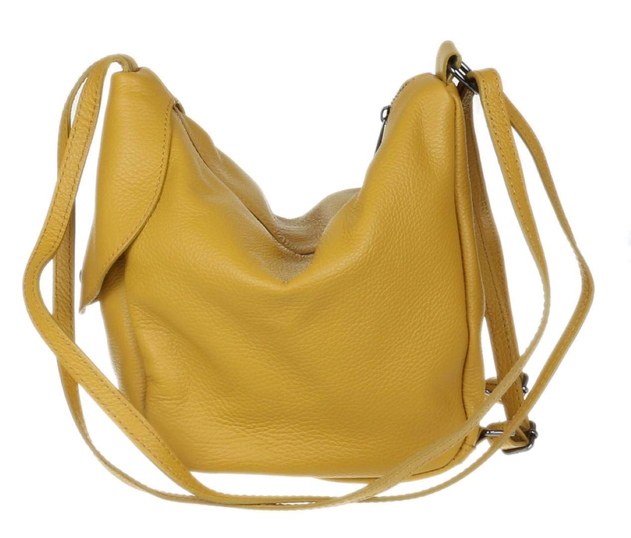 Girly Handbags Womens 2 in 1 Backpack Convertible Bag Shoulder Bag - Mustard