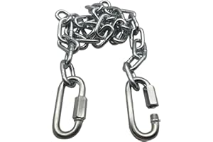 MIKMAYTOO 1/4" X 24" Trailer Safety Chain with Threaded Quick Link Grade 30 (M6*24 Inch Trailer Safety Chain-1PCS)