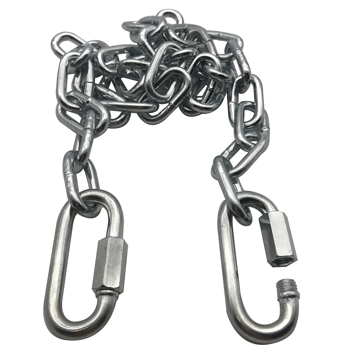 Photo 1 of 1/4" X 48" Trailer Safety Chain with Locking Carabiners Grade 30 (M6 Trailer Safety Chain-1PCS)