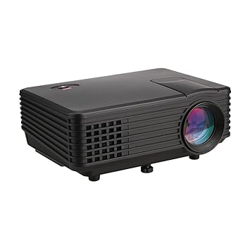 MANIA ELECTRO Multimedia Mini Unic Portable LED Projector HD 1080P with WiFi 2.4G Wireless Screen Portable Projector (Black)
