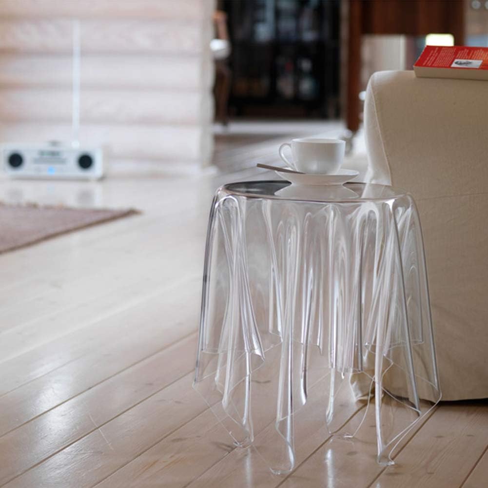 Jhbw Acrylic Ghost Coffee Table Modern Fashion Idea Living Room Balcony Decorating Table Transparent Amazon Co Uk Kitchen Home