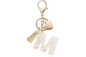 ANHBKAR Initial Letter Keychain, Butterfly Keychain Cute Resin, Initial Keychain Backpack Charms, Key chain for Women, Girls