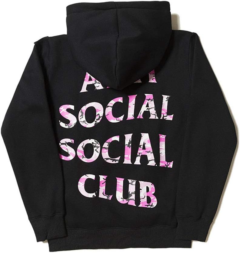 Men's Hoodies Women Anti Social Social Club Long Sleeve Limited Pink LetterUnisex Fashion Loose Pullover ASSC12