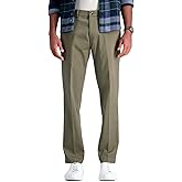 Haggar Men's Iron Free Premium Khaki Straight Fit Flat Front Pants