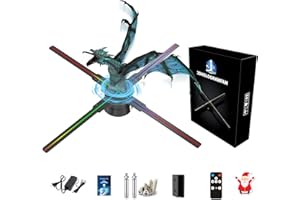 3DHologramFan,18.1" HologramFan with Remote/Bluetooth/WIFI/700 Video Library,Missyou Holographic Fan with HD LED 2000 * 1444PX Resolution Picture Fan Spinner Small for Shop/Bar/Christmas/Halloween
