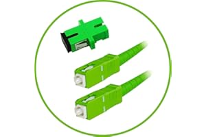 PacSatSales - 6ft / 2M SC/APC to SC/APC Fiber Optic Internet Cable - Single Mode - Simplex - SM SX - Yellow Jacket - Designed for Fiber Internet Cable Repair