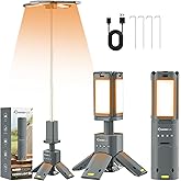 SakerPlus Camping Light-14000mAh Portable Rechargeable Outdoor Work Lamp ,Telescopic Tent Camping Lantern with Four Led Lamps