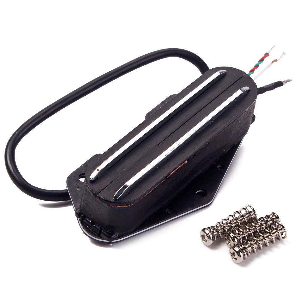 Alnicov Dual Hot Rail Pickups Single-Coil-Sized Humbucker Alnico5 Guitar Pickup Fit TL Strat Squier Tele Electric Guitar, Black