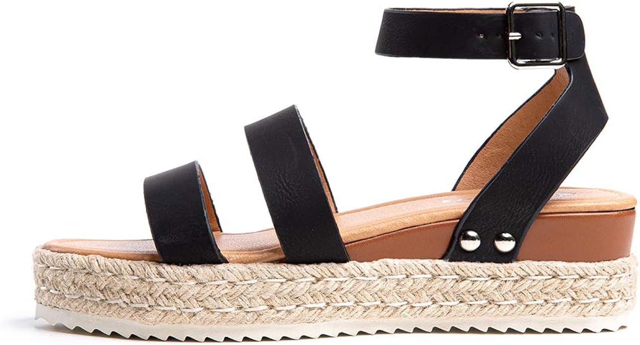 ladies black flatforms