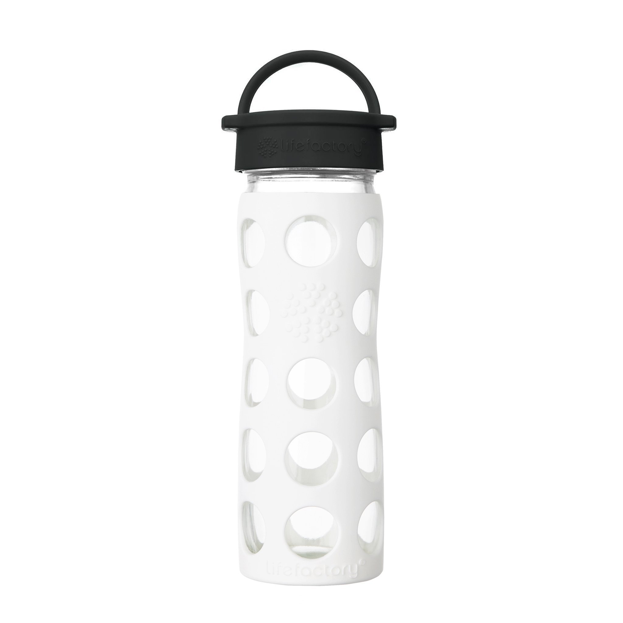 Lifefactory Glass Hydration Bottle Arctic White 475 ml
