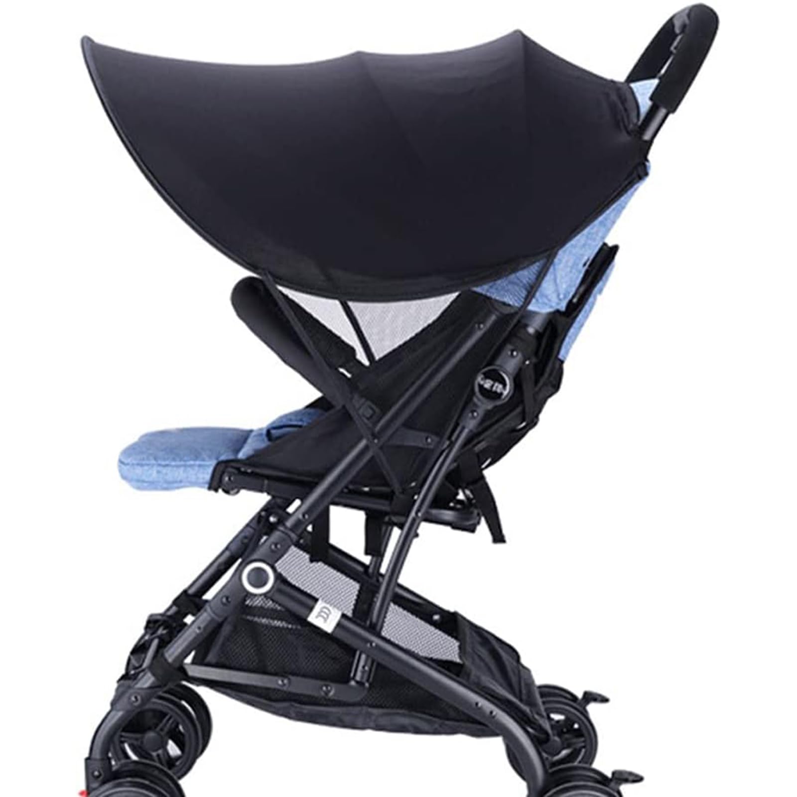 Pram Sun Shade Cover, Pushchair Sun Shade Cover Baby Stroller Awning Pram Sun Shade Canopy Baby Carriage Awning UV Protection Sun Cover Sun Shield for Pram Waterproof Pushchair Cover Universal