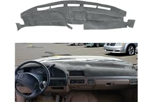 AKMOTOR Dash Cover Mat Custom Fit for Ford F150 F250 F350 Pickup Truck 1992 1993 1994 1995 1996,Dashboard Cover Pad Carpet (Dark Gray) J20
