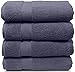 MAURA Exquisite 4-Piece Turkish Bath Towel Set: Extra Large, Ultra-Soft & Highly Absorbent, Premium Cotton, Oversized Luxury, Thick & Plush, for Hotel & Spa - Timeless Denim Blue