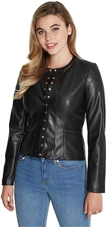 guess faux leather jacket