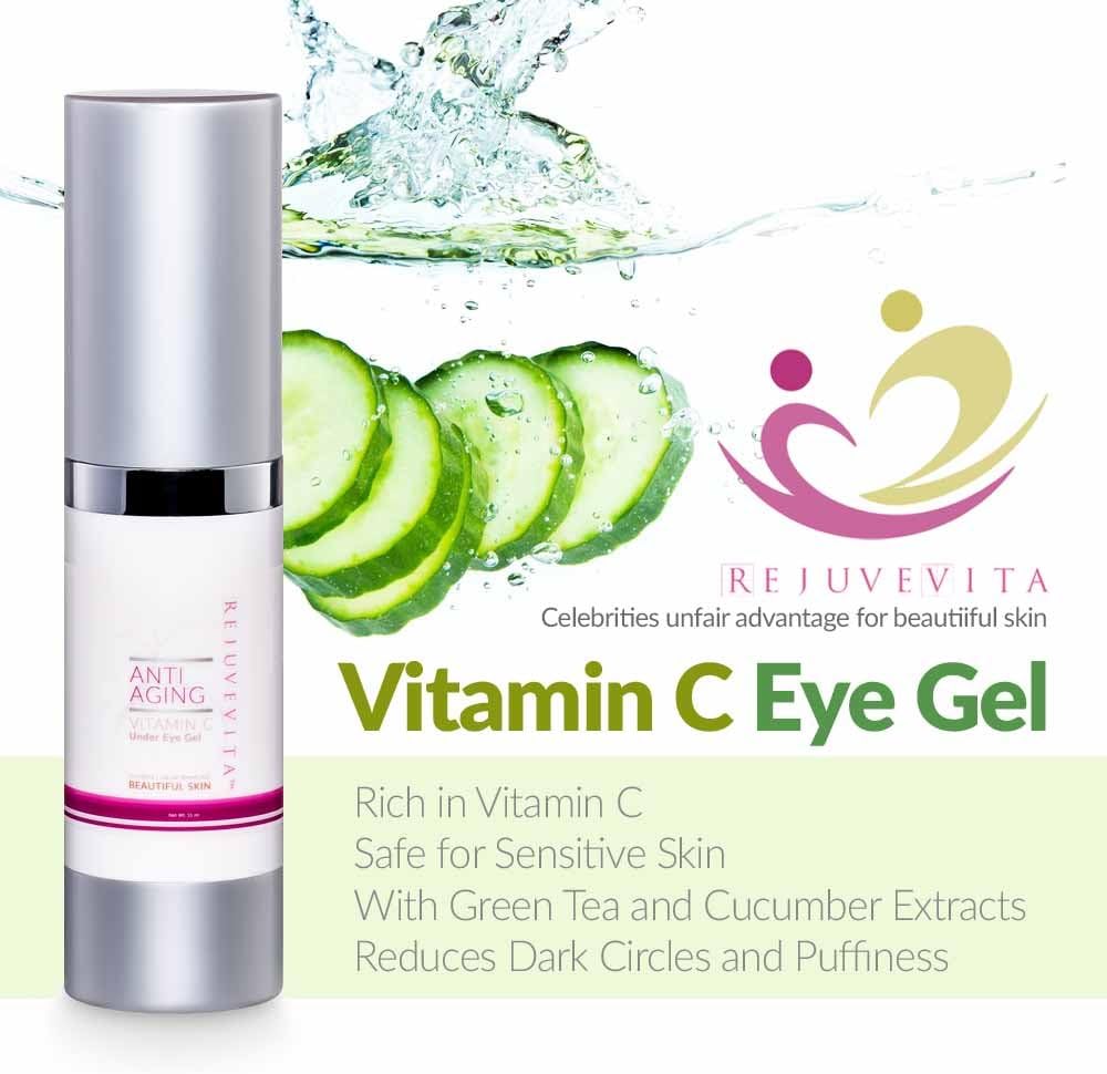 Vitamin C Eye Gel, 15ml Airless or Acrylic Jar – the Greatest Ant-aging Eye Serum Gel Perfect Even for Those Who Have Sensitive Skin Who Suffer Dark Circles and Puffiness on the Eye Area – This Eye Serum Gel Has Aloe Leaf Juice and Green Tea Extract That Can Help Reduce and Fight Dark Circles Under the Eyes with Its Antioxidant Properties, It Has Other Fruit Extracts That Makes It Safe for Those Who Have Sensitive Skin, It Is Oil Free, Helps Revitalize and Brighten the Skin Around the Eye Area, Guaranteed Safe and Effective for the Skin, Dermatologist Tested.