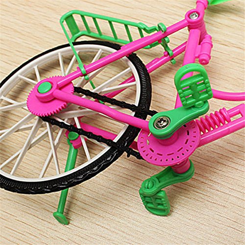 Vipe Exquisite Detachable Plastic Bike Rotatable Bicycle Wheel Toys for Barbie Dolls
