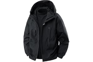 Softshell Jacket Men Winter Jacket for Men with Hood Zip Up Windproof Coat Lightweight Softshell Jackets for Hiking