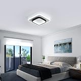 DELIPOP Modern LED Ceiling Light 21W 2350LM Square Black White 6000K 24cm view 2