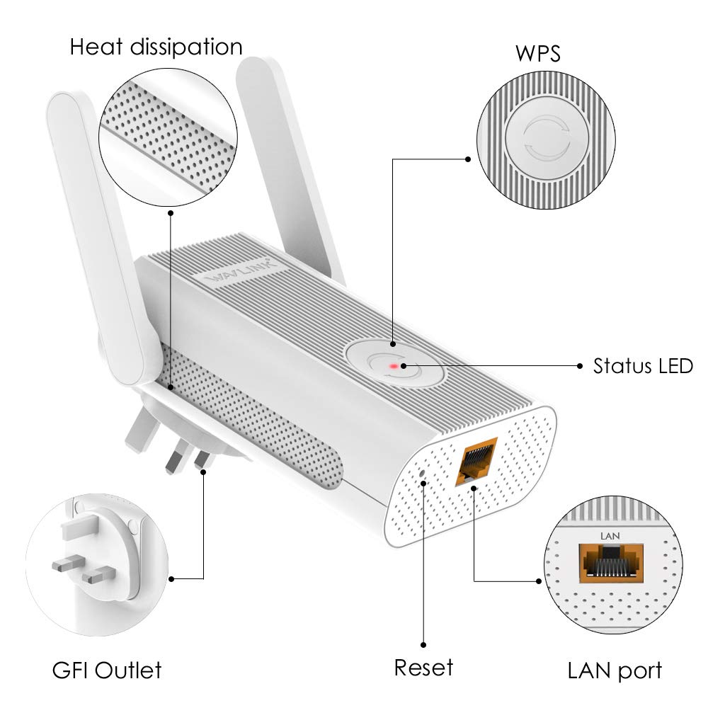Wps Wavlink 10mbps Dual Band Wi Fi Extender Support Ps4 Sky Q Or Bt Home Hub Wireless Repeater Range Extender 2 X 5dbi Antennas Signal Wifi Booster Repeater Ap Mode Plug And Play Wifi Boosters