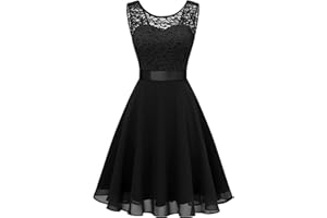 BeryLove Women's Cocktail Dresses | Prom,Sleeveless,Flowy A Line,Wedding Guest Lace Formal Dresses