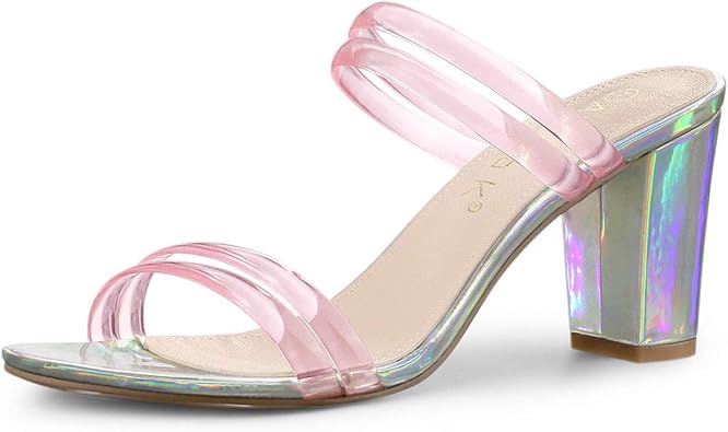 strappy mule block heel
