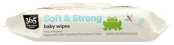 365 BY WHOLE FOODS MARKET, BABY TRAVEL WIPES, 56 COUNT