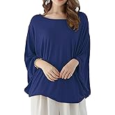 Ckikiou Cute Summer Batwing T-Shirts for Women Oversized Crewneck Short Sleeve Soft Flowy Tee Shirt Top