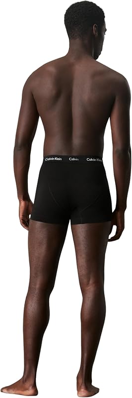 Herren 3er Pack Boxershorts Trunks Unterwäsche, Mehrfarbig (C-Black/Blu/Blu), L