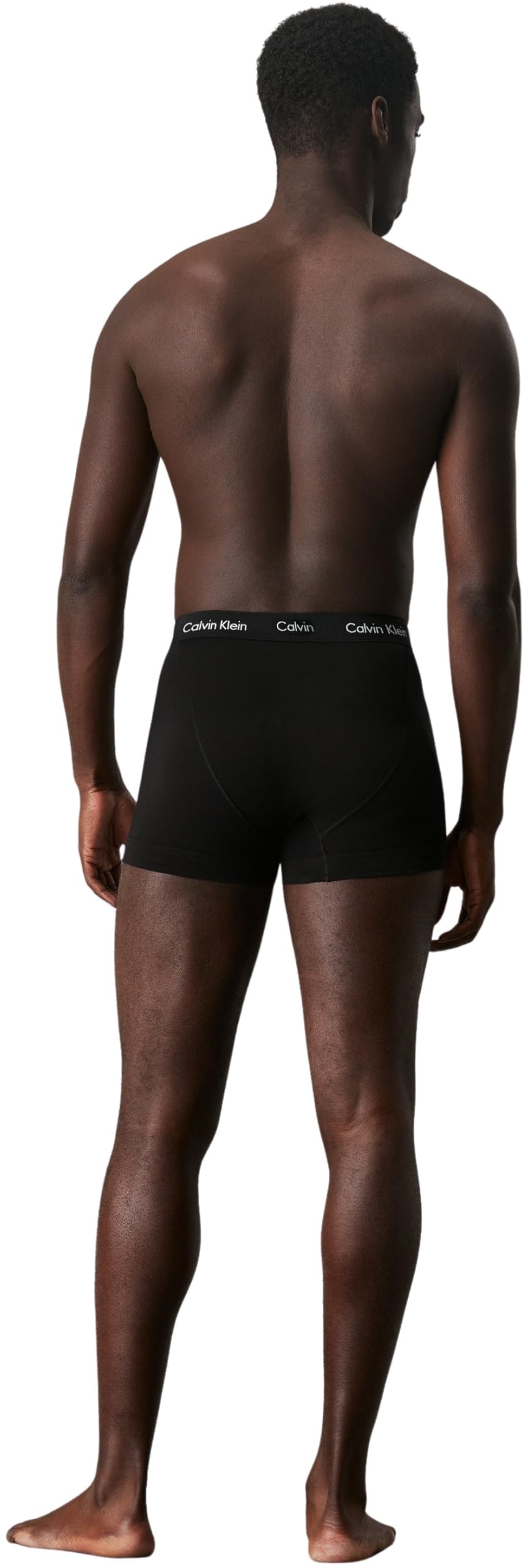 Calvin Klein Herren 3er Pack Boxershorts Trunks Unterwäsche, Mehrfarbig (C-Black/Blu/Blu), L 4