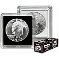 BCW 2x2 Coin Snap - Dollar - 25ct | Coin Holder Case for 38.5mm US Eisenhower Dollar | Snap Together Design | Stackable, Coin Collecting Supplies | Morgan and Peace Dollar Holder