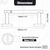 HITSLAM Chrome Wall Mount Double Post Pivoting Toilet Paper Holder SUS304 view 2
