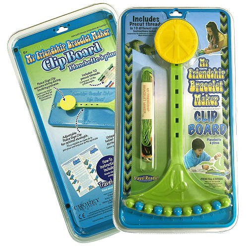 Choose Friendship My Friendship Bracelet Maker Clipboard Starter Kit, Kids Jewelry Kit, Bracelet Craft Kit Jewelry Making Bracelet Kit with 10 Threads