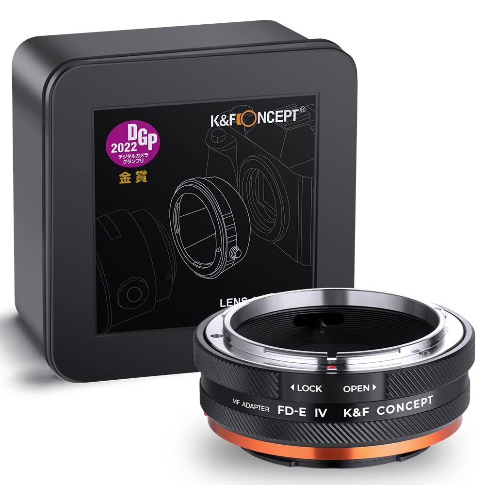 K&F CONCEPT Lens Mount Adapter FD-NEX IV Manual Focus Compatible with Canon-FD & FL 35mm Lens for Sony E Mount Camera Body