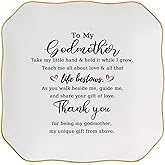 Jelershy Godmother Gift Trinket Dish Jewelry Tray - To My Godmother Christmas Valentines Mother's Day Birthday Gifts for Godmother from Goddaughter, Madrina Gifts - Thank You for Being My Godmother