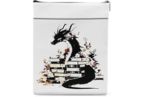 QINGTAI Fantasy Book Sleeve Dragon Gifts Book Cover Fantasy Merch Book Lovers Gifts Book Club Gifts Bookish Gifts Book Protector Book Gifts for Readers Women Bestie Halloween Graduation Birthday Gifts