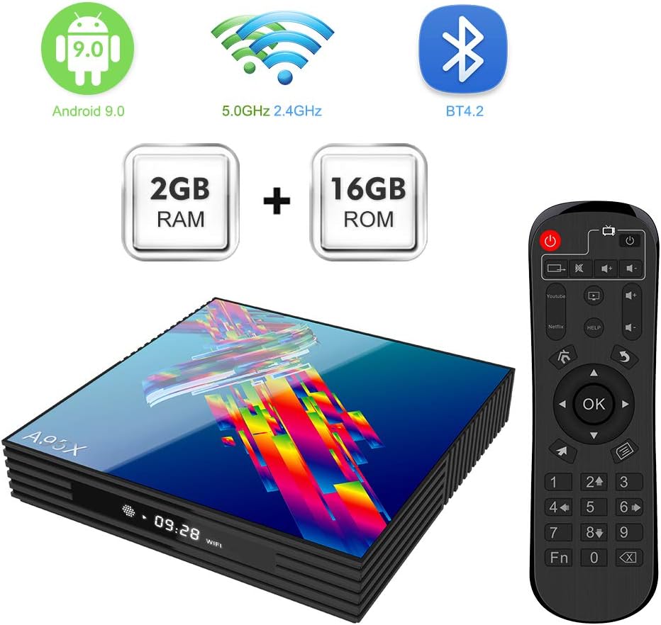Android TV BOX，A95X R3 Android 9.0 TV BOX 2GB RAM Amazon.co.uk