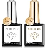 Modelones Gel Nail Polish Base Coat Top Coat Set 2x15ml No Wipe LED Gel Polish view 1