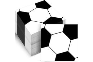 QYEAHKJ 50 Pcs Soccer Napkins - Disposable Paper Napkins for Sport Theme Party Lunch Decorations and Favor Set