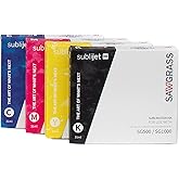 Sawgrass SubliJet UHD Sublimation Ink Cartridge - Black, Cyan, Magenta, Yellow 4 Pack - High-Performance Ink for SG500 & SG1000 Sublimation Printers - Long-Lasting, High-Viscosity Gel Ink