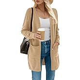 ANIXAY Cardigan Sweaters for Women 2024 Long Sleeve Open Front Knit Outwear Coat Womens Cardigan with Pockets