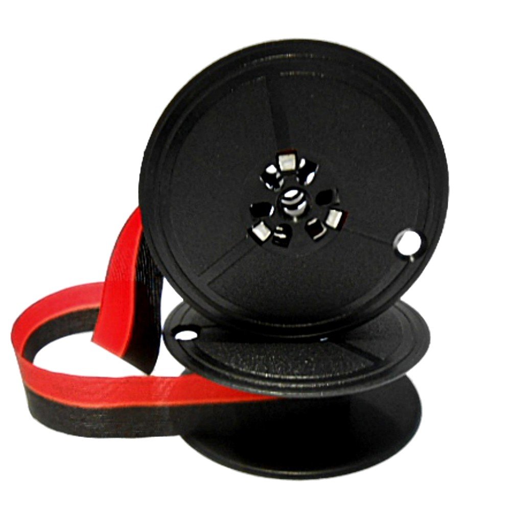 Black/Red Ink Ribbon for Hermes Baby Size 5 Original Fabric