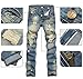 Hot Mens Jeans Skinny Straight Fit Pencil Pants Feet Trousers Fashion Korean