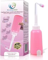 PLUSQMED Peri Bottle 350ml Portable Bidet Pink with Internal Nozzle
