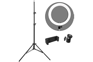 KEUYE Ring Light Stand,Ring Light Stand Only,22-63 Inches Ring Light Tripod Stand,Ring Light Phone Stand with Phone Holder for Live Stream/Makeup/YouTube Video/TikTok, Compatible with All Phones
