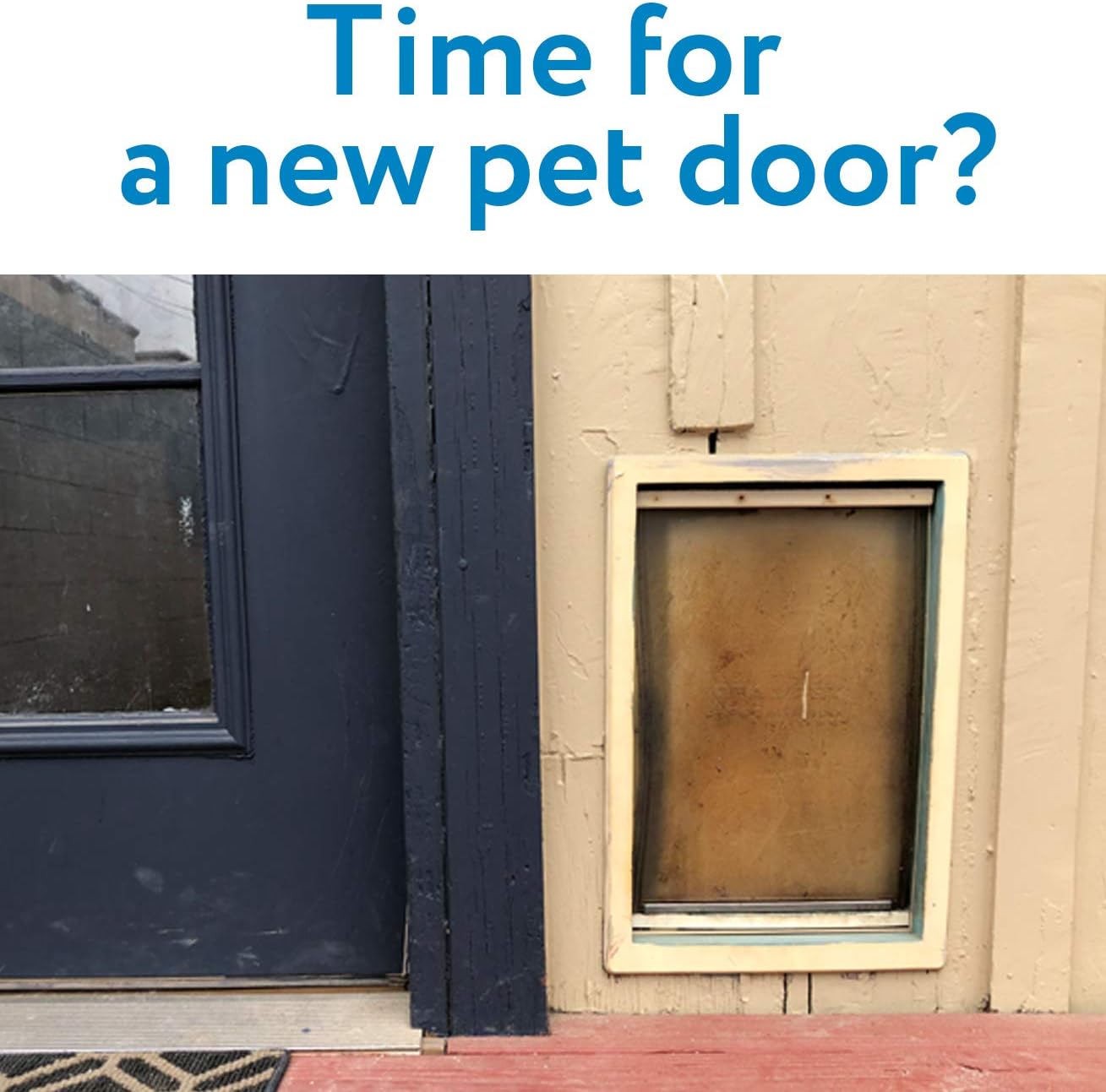 Large Replacement Dog Door Flap Compatible with PetSafe Freedom Doggie Doors - Weather Resistant - Measures 10 1/8" x 16 7/8" Made from flexible, durable, weather resistant materials- Doggie Door Flap : Pet Supplies